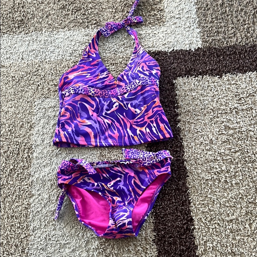Kids Swimwear Set - Purple and Pink